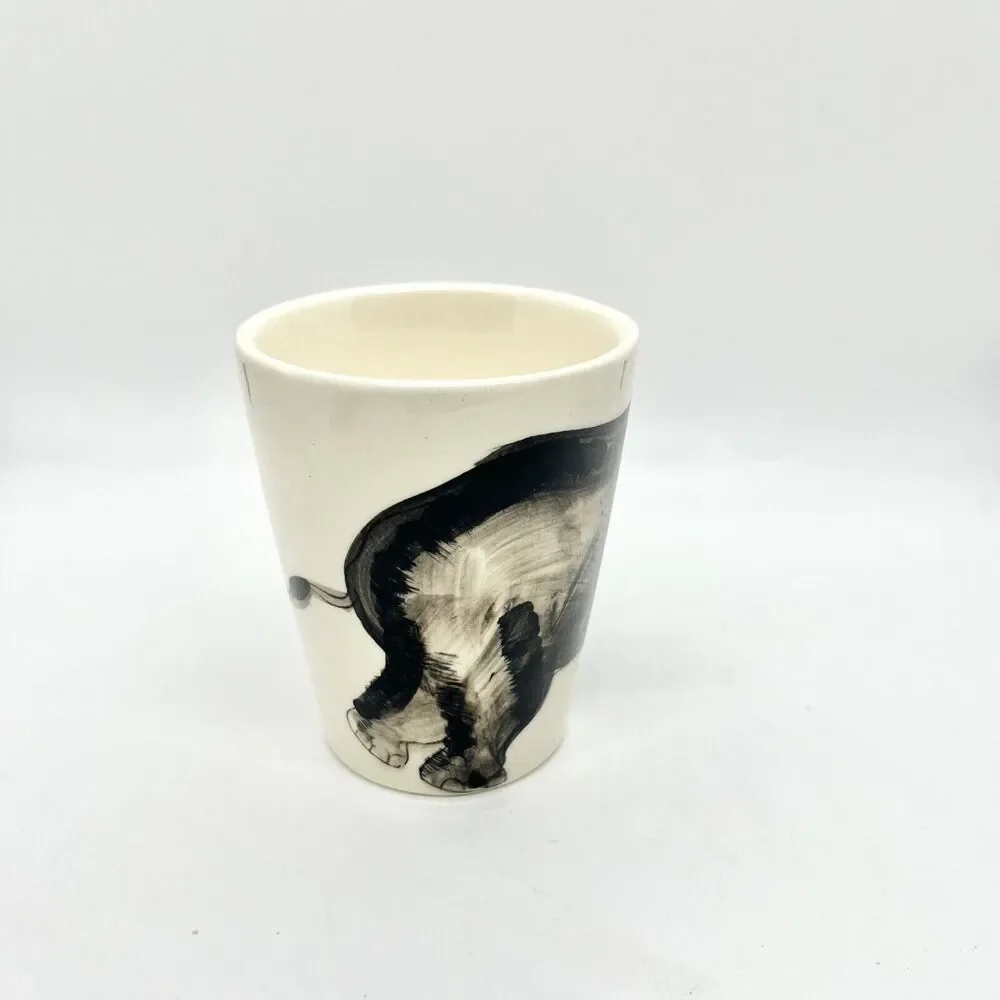 Elephant Coffee Mug Cup 3D Trunk Is The Handle Handmade Tea Animals Kitschy - Picture 4 of 6